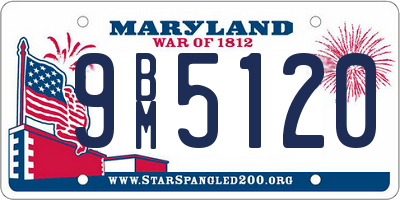 MD license plate 9BM5120