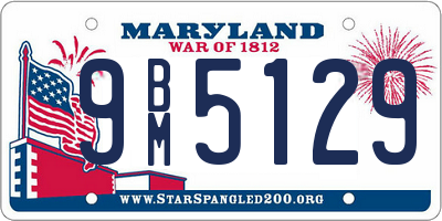 MD license plate 9BM5129