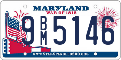 MD license plate 9BM5146