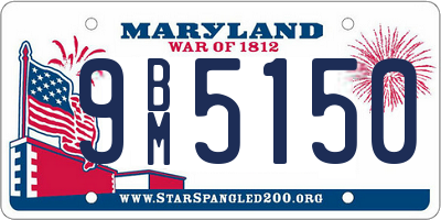 MD license plate 9BM5150