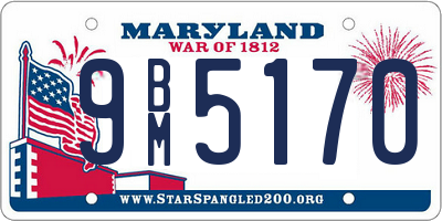 MD license plate 9BM5170