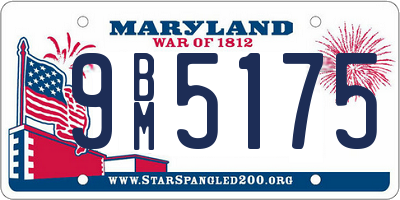 MD license plate 9BM5175