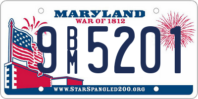 MD license plate 9BM5201