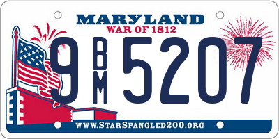 MD license plate 9BM5207