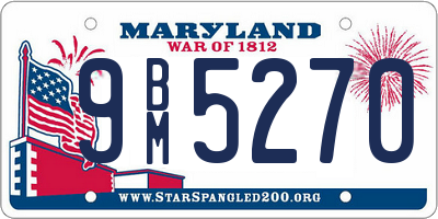 MD license plate 9BM5270