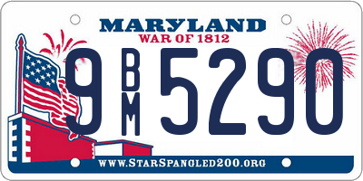 MD license plate 9BM5290