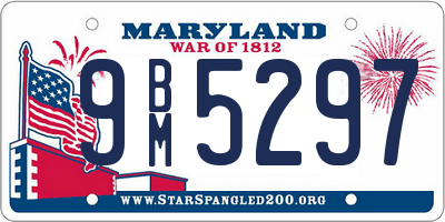 MD license plate 9BM5297