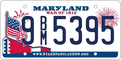 MD license plate 9BM5395