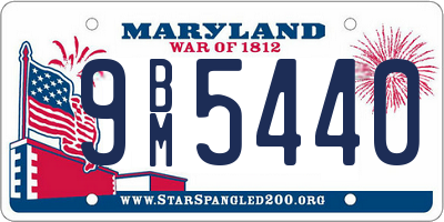 MD license plate 9BM5440