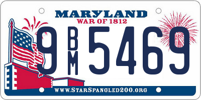 MD license plate 9BM5469