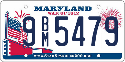 MD license plate 9BM5479