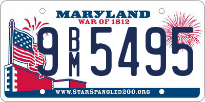 MD license plate 9BM5495