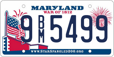 MD license plate 9BM5499