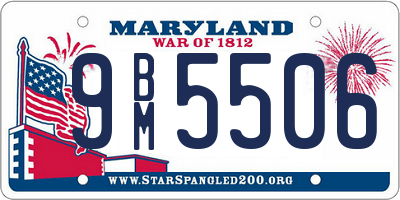 MD license plate 9BM5506