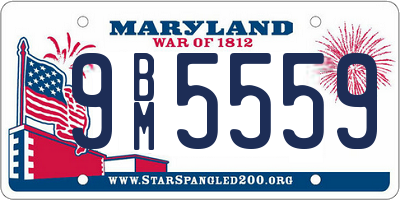 MD license plate 9BM5559