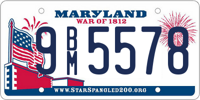 MD license plate 9BM5578