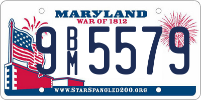 MD license plate 9BM5579