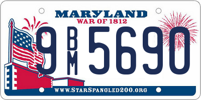 MD license plate 9BM5690