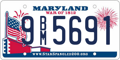 MD license plate 9BM5691