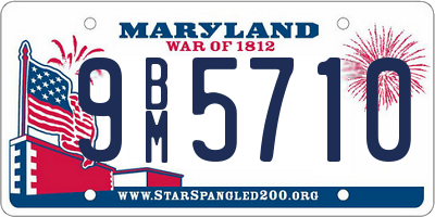 MD license plate 9BM5710