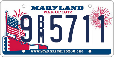 MD license plate 9BM5711