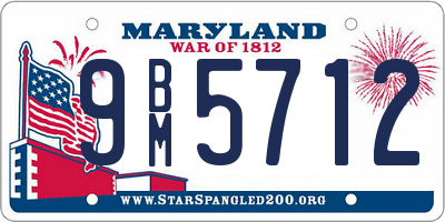 MD license plate 9BM5712