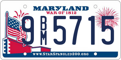 MD license plate 9BM5715