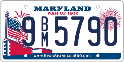 MD license plate 9BM5790