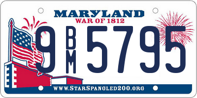 MD license plate 9BM5795