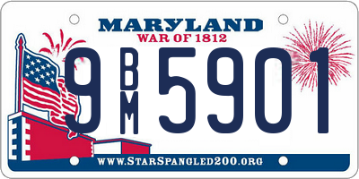 MD license plate 9BM5901