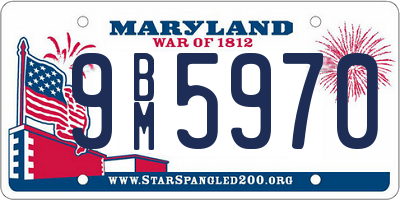 MD license plate 9BM5970