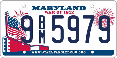 MD license plate 9BM5979