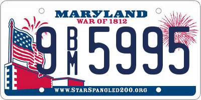 MD license plate 9BM5995