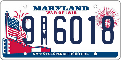 MD license plate 9BM6018