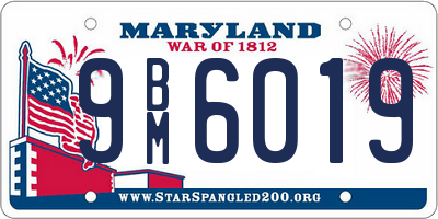 MD license plate 9BM6019