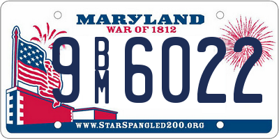 MD license plate 9BM6022