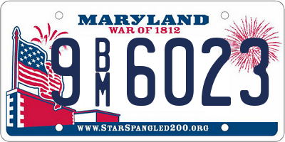 MD license plate 9BM6023