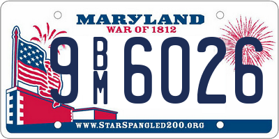 MD license plate 9BM6026