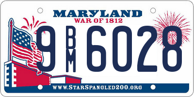 MD license plate 9BM6028