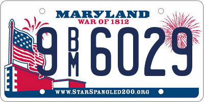 MD license plate 9BM6029