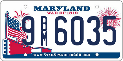 MD license plate 9BM6035