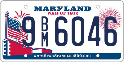 MD license plate 9BM6046