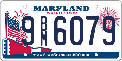 MD license plate 9BM6079