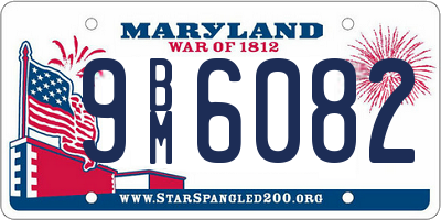 MD license plate 9BM6082