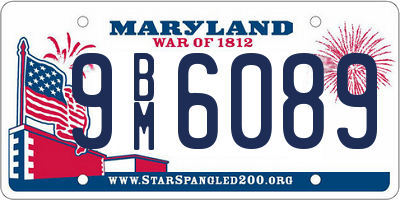 MD license plate 9BM6089
