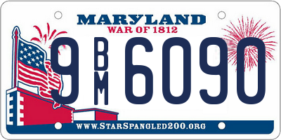 MD license plate 9BM6090