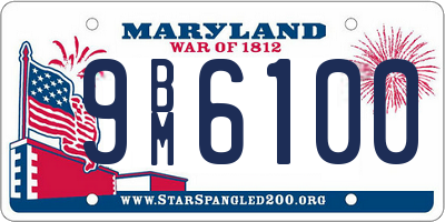 MD license plate 9BM6100