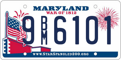 MD license plate 9BM6101