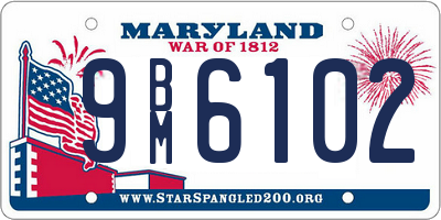 MD license plate 9BM6102