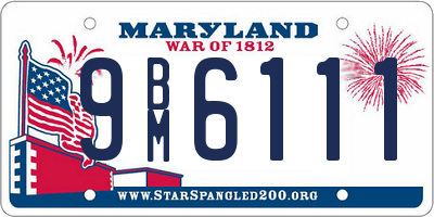 MD license plate 9BM6111